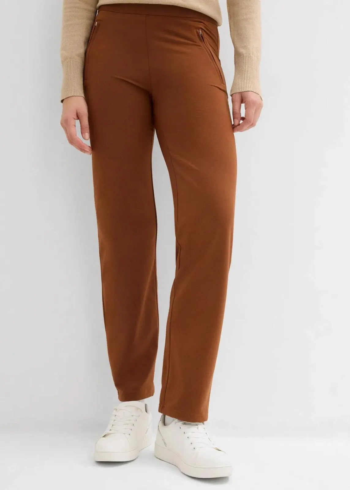 bonprix Hosen|Bekleidung·Kleider^Thermo-Leggings mit Reißverschlusstaschen ziegelbraun