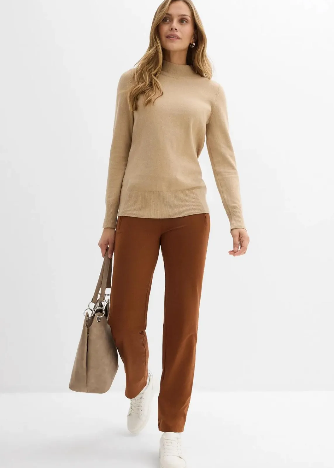 bonprix Hosen|Bekleidung·Kleider^Thermo-Leggings mit Reißverschlusstaschen ziegelbraun