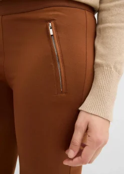 bonprix Hosen|Bekleidung·Kleider^Thermo-Leggings mit Reißverschlusstaschen ziegelbraun
