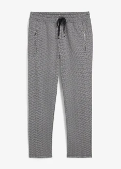 bonprix Hosen|Thermobekleidung^Thermo-Schlupfhose mit Bequembund wollweiß/schwarz graphisch bedruckt
