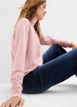 bonprix Bekleidung·Röcke|Bekleidung·Sweat^Thermoshirt mit Rollkragen aschrosa