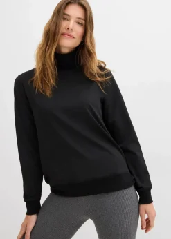bonprix Outdoorbekleidung|Shirts & Tops^Thermoshirt mit Rollkragen schwarz