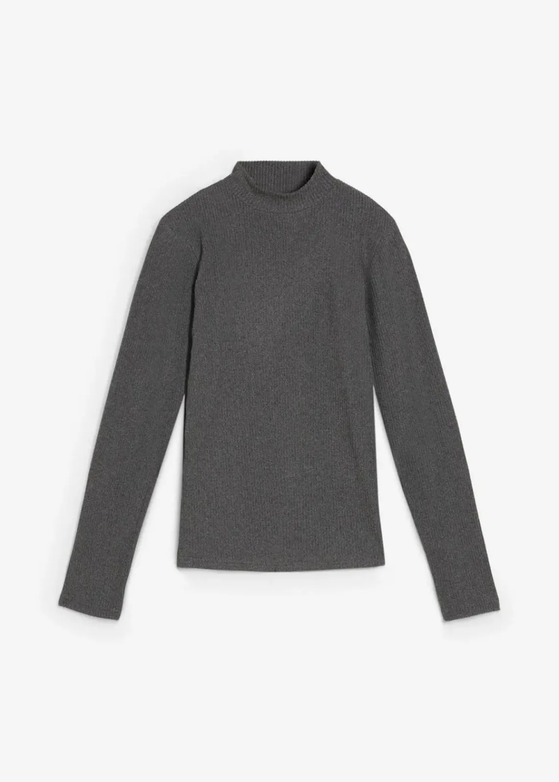 bonprix Shirts & Tops|Sportbekleidung^Thermoshirt mit Stehkragen grau meliert meliert