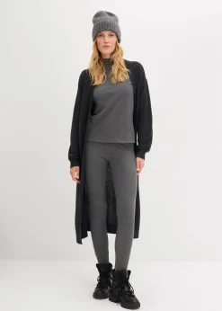 bonprix Shirts & Tops|Sportbekleidung^Thermoshirt mit Stehkragen grau meliert meliert