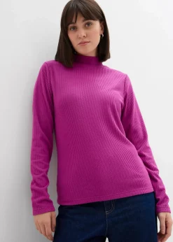 bonprix Outdoorbekleidung|Thermobekleidung^Thermoshirt mit Stehkragen dunkelfuchsia