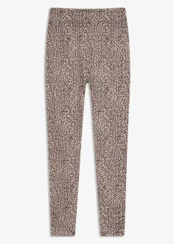bonprix Bekleidung·Kleider|Thermounterwäsche^Thermo-Strumpfleggings braun/schwarz leo bedruckt