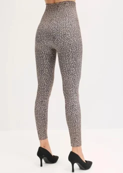 bonprix Bekleidung·Kleider|Thermounterwäsche^Thermo-Strumpfleggings braun/schwarz leo bedruckt