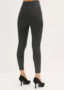 bonprix Bekleidung·Kleider|Thermounterwäsche^Thermo-Strumpfleggings aus Glitzergarn schwarz/silber