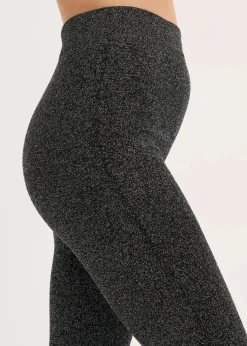 bonprix Bekleidung·Kleider|Thermounterwäsche^Thermo-Strumpfleggings aus Glitzergarn schwarz/silber