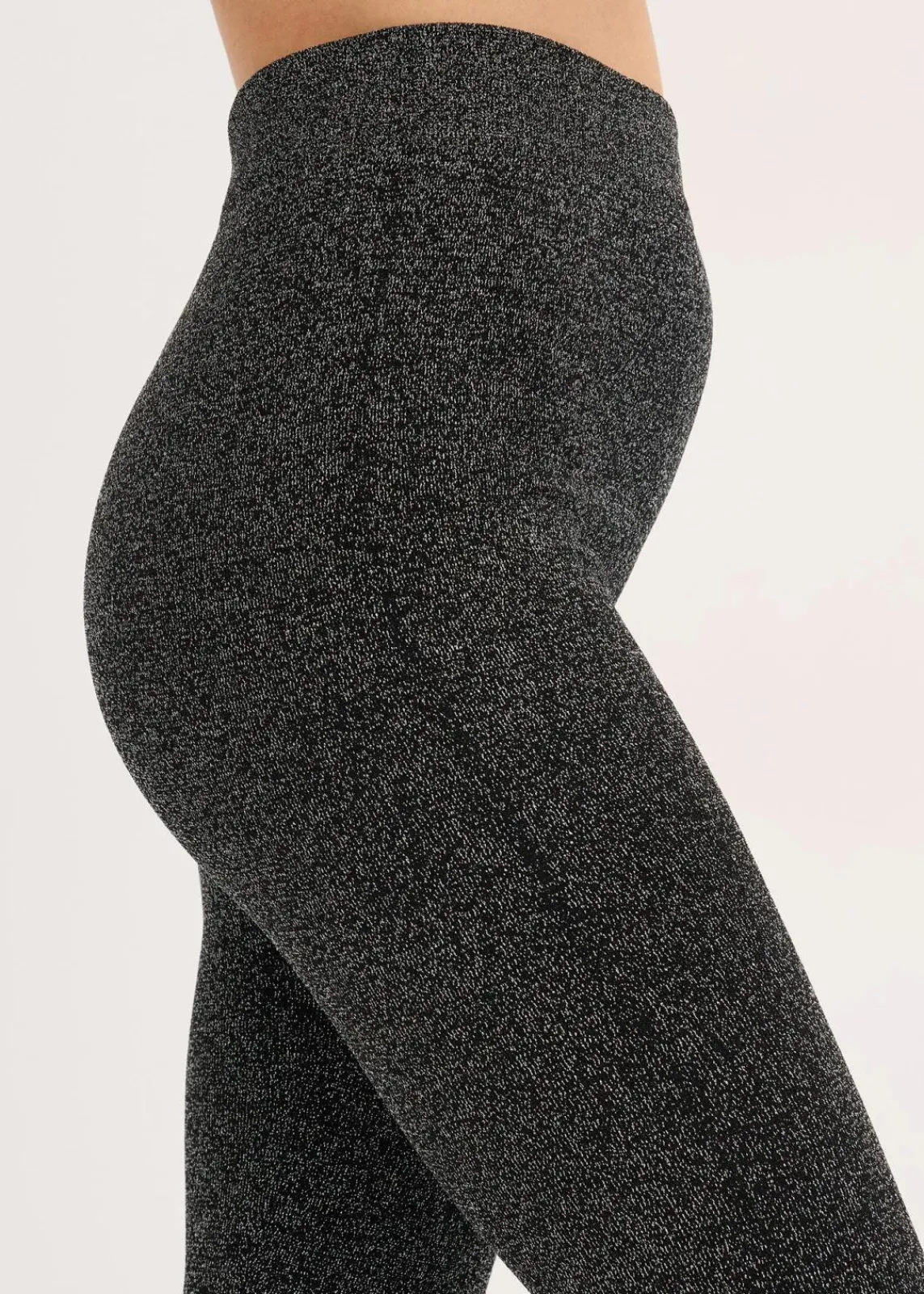 bonprix Bekleidung·Kleider|Thermounterwäsche^Thermo-Strumpfleggings aus Glitzergarn schwarz/silber