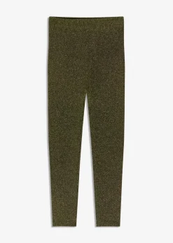bonprix Hosen|Thermounterwäsche^Thermo-Strumpfleggings aus Glitzergarn schwarz/gold