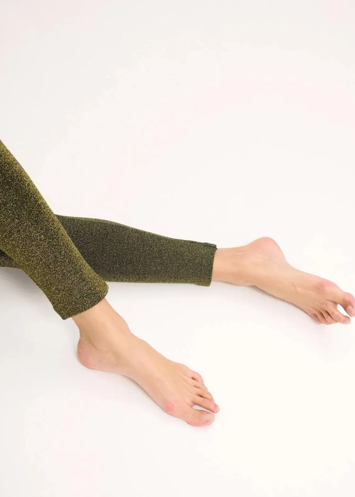 bonprix Hosen|Thermounterwäsche^Thermo-Strumpfleggings aus Glitzergarn schwarz/gold