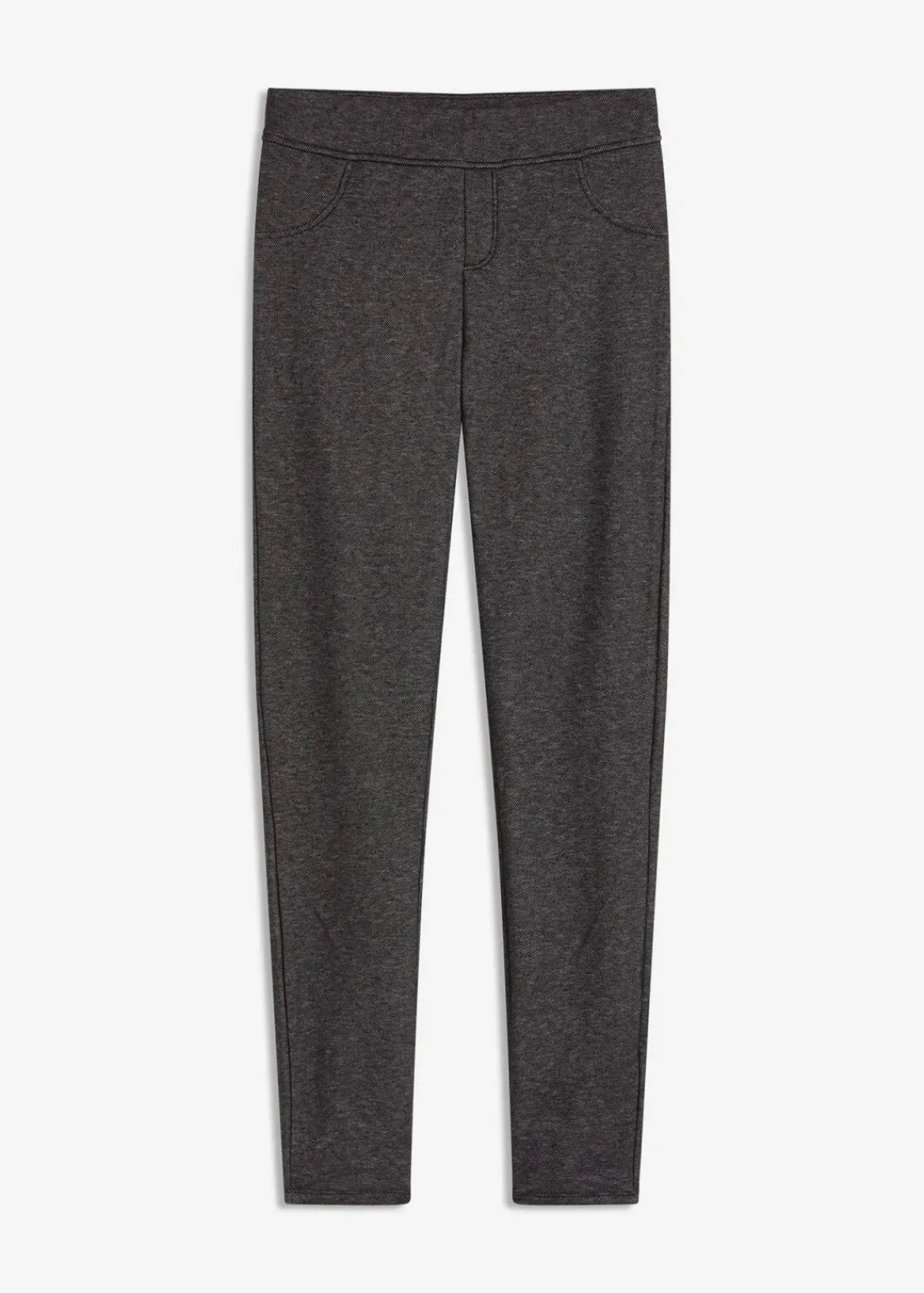 bonprix Hosen|Bekleidung·Kleider^Thermo-Strumpfleggings in Jeansoptik schwarz meliert