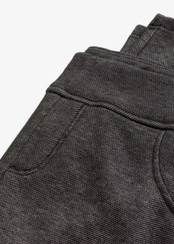 bonprix Hosen|Bekleidung·Kleider^Thermo-Strumpfleggings in Jeansoptik schwarz meliert