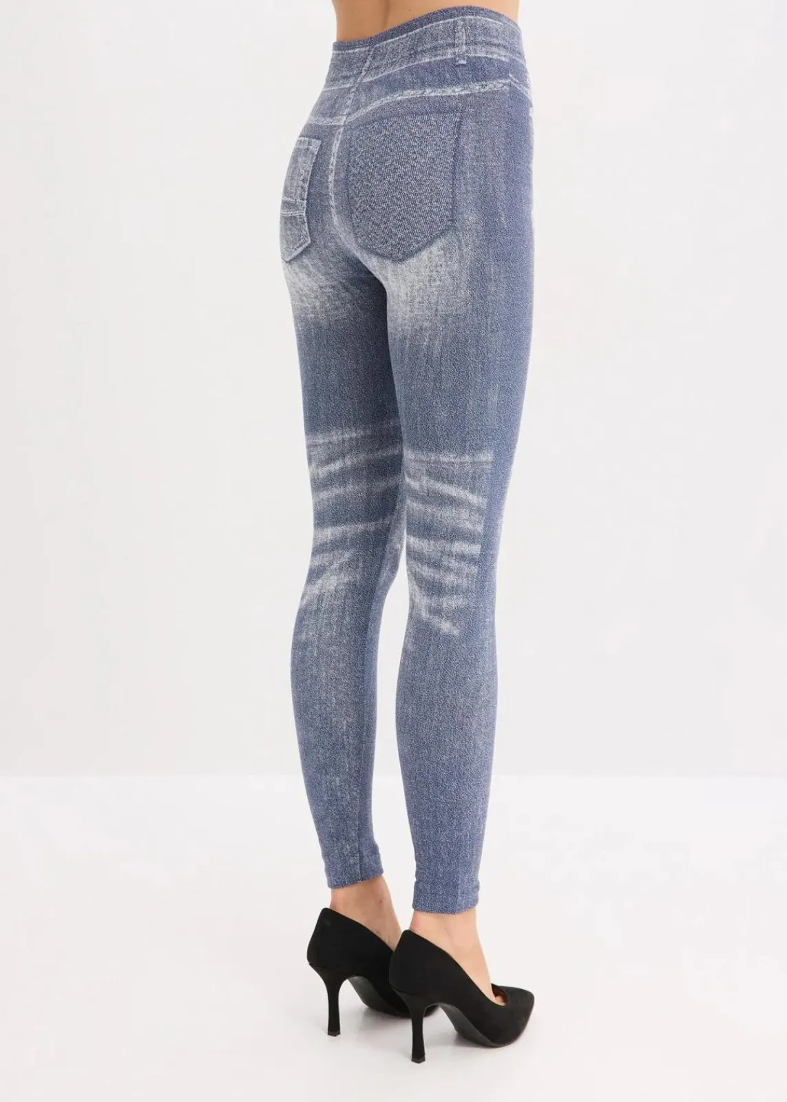 bonprix Bekleidung·Kleider|Thermounterwäsche^Thermo-Strumpfleggings mit weicher Innenseite blau jeansoptik