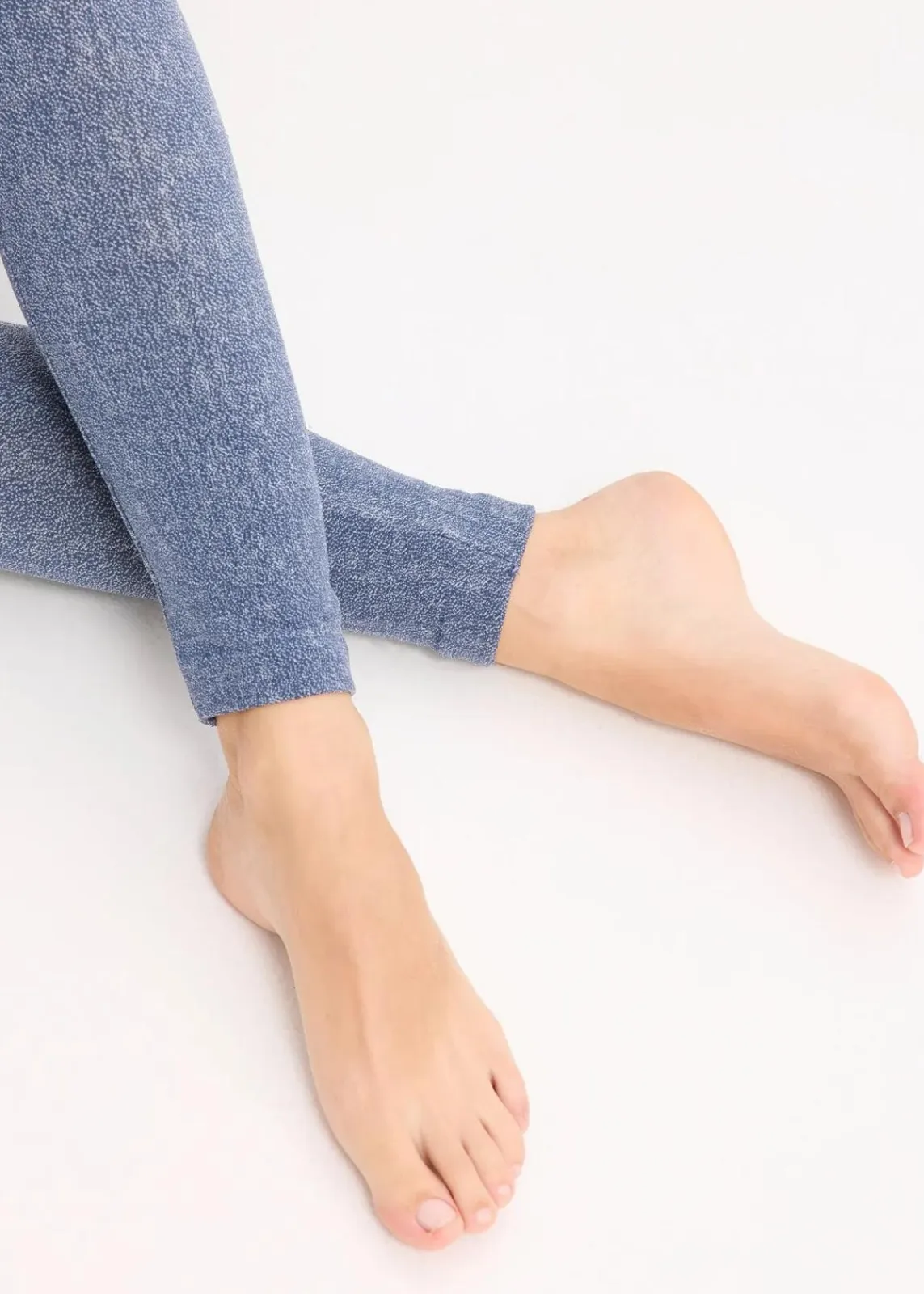 bonprix Bekleidung·Kleider|Thermounterwäsche^Thermo-Strumpfleggings mit weicher Innenseite blau jeansoptik