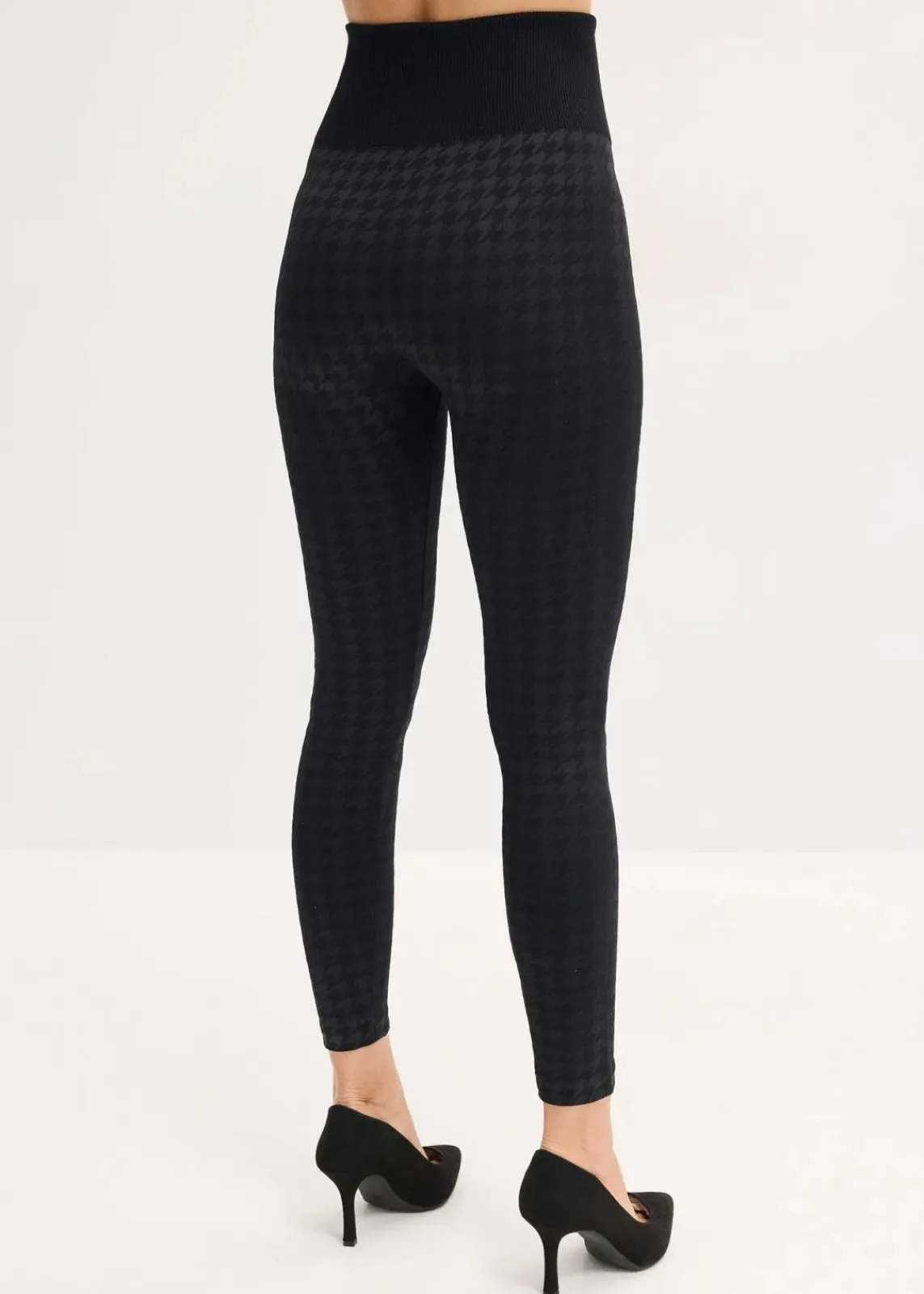 bonprix Bekleidung·Kleider|Thermounterwäsche^Thermo-Strumpfleggings mit weicher Innenseite und Hahnentrittmuster schwarz pepita bedruckt
