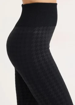bonprix Bekleidung·Kleider|Thermounterwäsche^Thermo-Strumpfleggings mit weicher Innenseite und Hahnentrittmuster schwarz pepita bedruckt