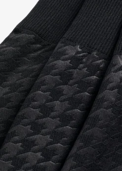 bonprix Bekleidung·Kleider|Thermounterwäsche^Thermo-Strumpfleggings mit weicher Innenseite und Hahnentrittmuster schwarz pepita bedruckt