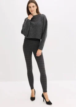 bonprix Bekleidung·Kleider|Thermounterwäsche^Thermo-Strumpfleggings mit weicher Innenseite schwarz kariert