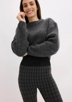 bonprix Bekleidung·Kleider|Thermounterwäsche^Thermo-Strumpfleggings mit weicher Innenseite schwarz kariert