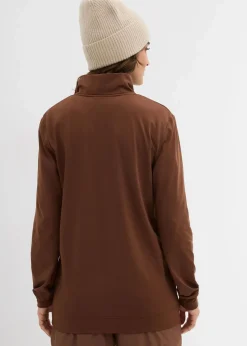 bonprix Sweat|Basics^Thermo-Sweatjacke hellbraun