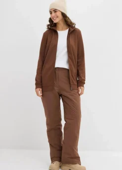 bonprix Sweat|Basics^Thermo-Sweatjacke hellbraun