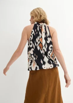 bonprix Shirts & Tops|Zweiteiler & Sets^Top schwarz/natur/sonnenbraun/latte macchiato bedruckt