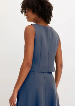 bonprix Bekleidung·Jacken & Mäntel|Blusen & Tuniken^Top nachtblau/kieselbeige