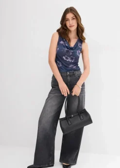 bonprix Shirts & Tops|Nachhaltigere Materialien^Top anthrazit geblümt