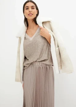 bonprix Shirts & Tops^Top naturstein metallic
