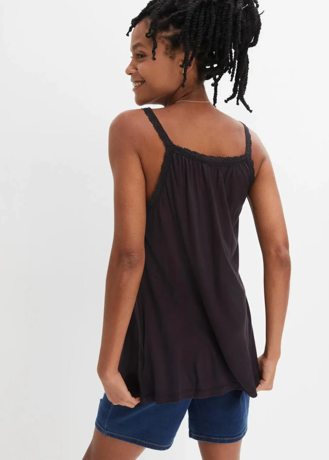 bonprix Shirts & Tops^Top aus fließender Viskose schwarz