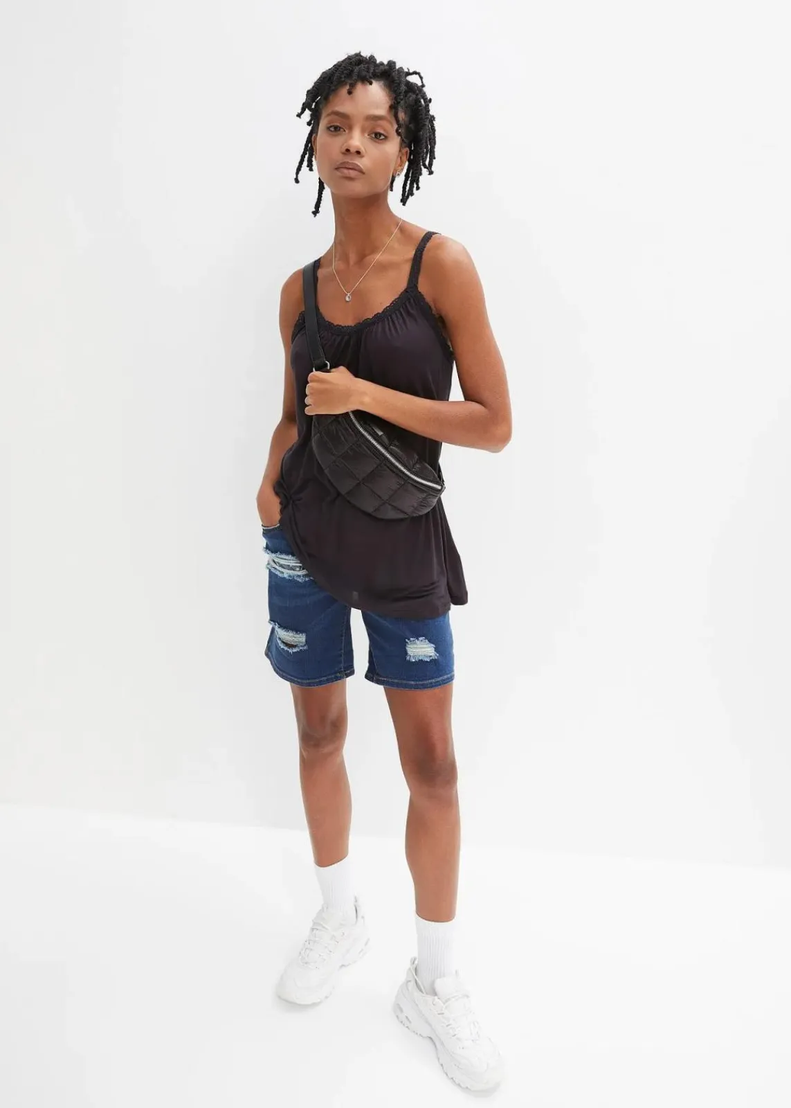 bonprix Shirts & Tops^Top aus fließender Viskose schwarz