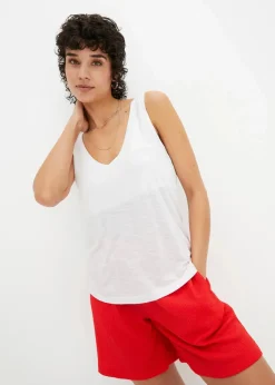 bonprix Nachhaltigere Materialien|Shirts & Tops^Top aus fließender Viskose weiß