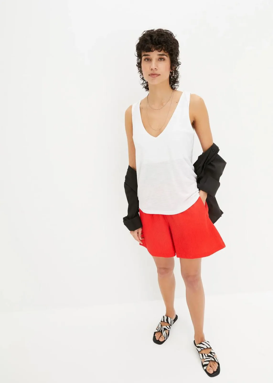 bonprix Nachhaltigere Materialien|Shirts & Tops^Top aus fließender Viskose weiß