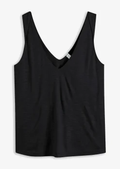 bonprix Nachhaltigere Materialien|Shirts & Tops^Top aus fließender Viskose schwarz
