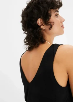 bonprix Nachhaltigere Materialien|Shirts & Tops^Top aus fließender Viskose schwarz