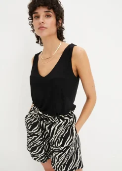 bonprix Nachhaltigere Materialien|Shirts & Tops^Top aus fließender Viskose schwarz