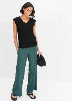 bonprix Shirts & Tops^Top aus leichtem Crêpe schwarz