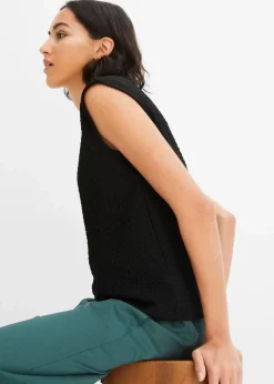 bonprix Shirts & Tops^Top aus leichtem Crêpe schwarz