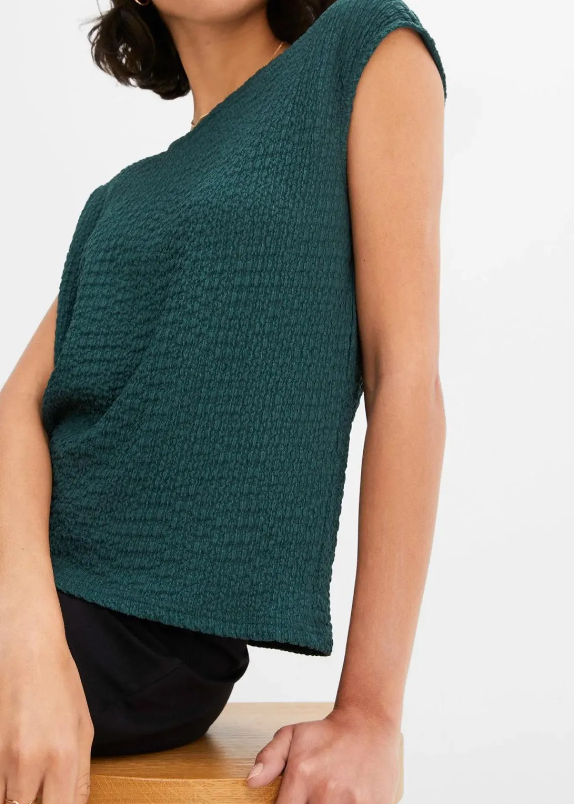 bonprix Shirts & Tops^Top aus leichtem Crêpe mattgrün