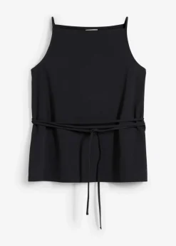 bonprix Zweiteiler & Sets|Shirts & Tops^Top aus Piqué schwarz