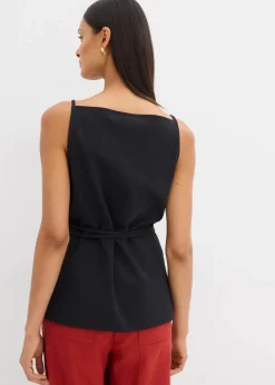 bonprix Zweiteiler & Sets|Shirts & Tops^Top aus Piqué schwarz