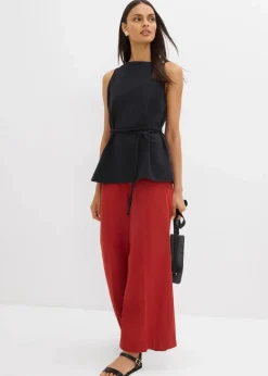 bonprix Zweiteiler & Sets|Shirts & Tops^Top aus Piqué schwarz