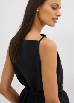 bonprix Zweiteiler & Sets|Shirts & Tops^Top aus Piqué schwarz