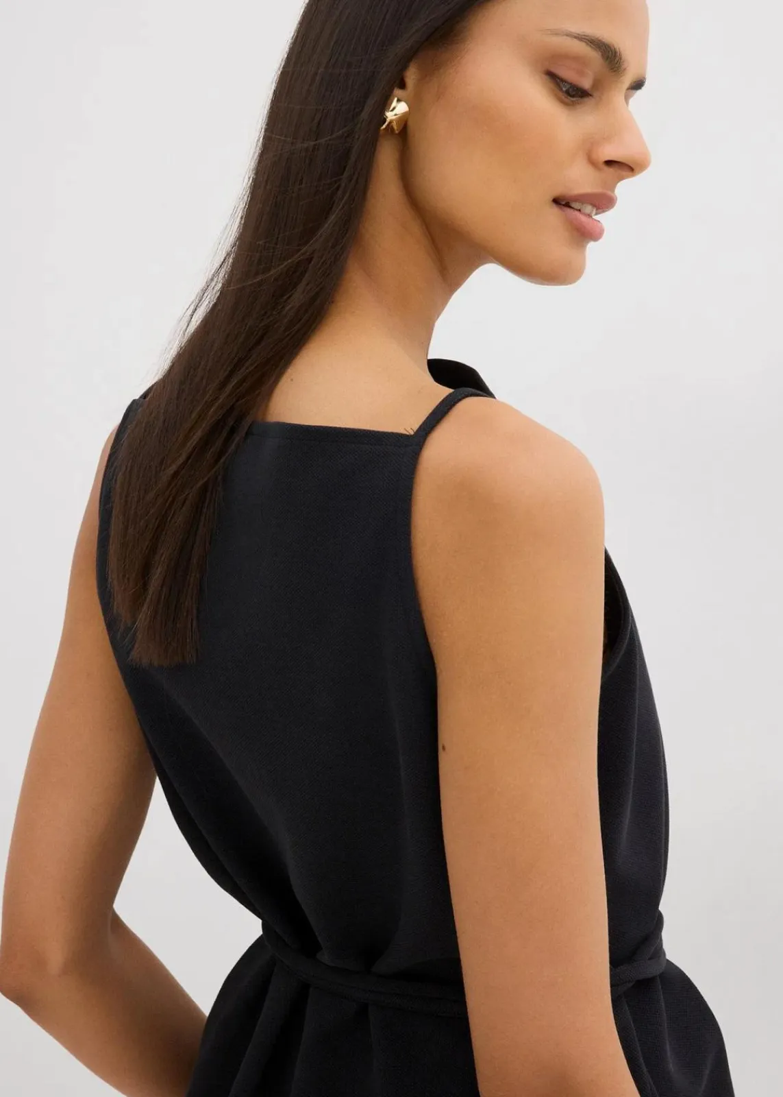bonprix Zweiteiler & Sets|Shirts & Tops^Top aus Piqué schwarz