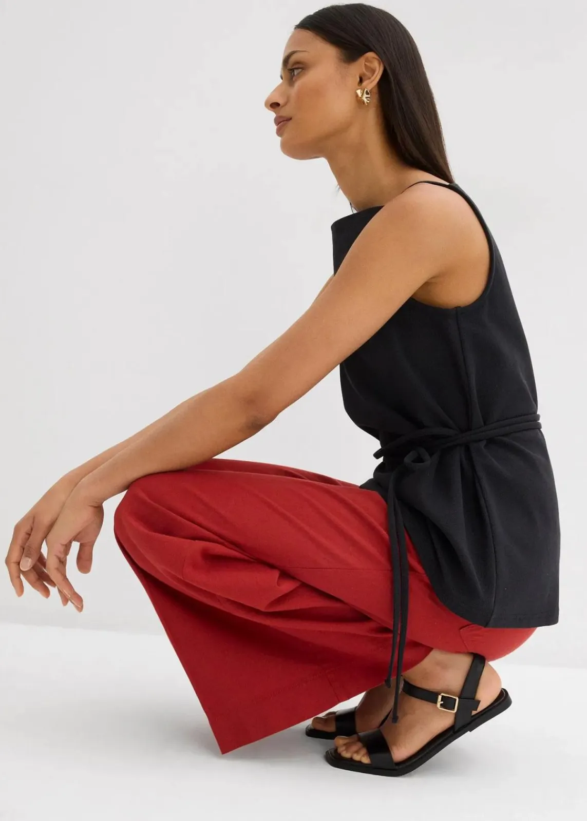 bonprix Zweiteiler & Sets|Shirts & Tops^Top aus Piqué schwarz