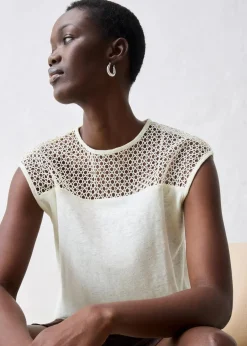 bonprix Shirts & Tops|Premium^Top aus reinem Leinen wollweiß