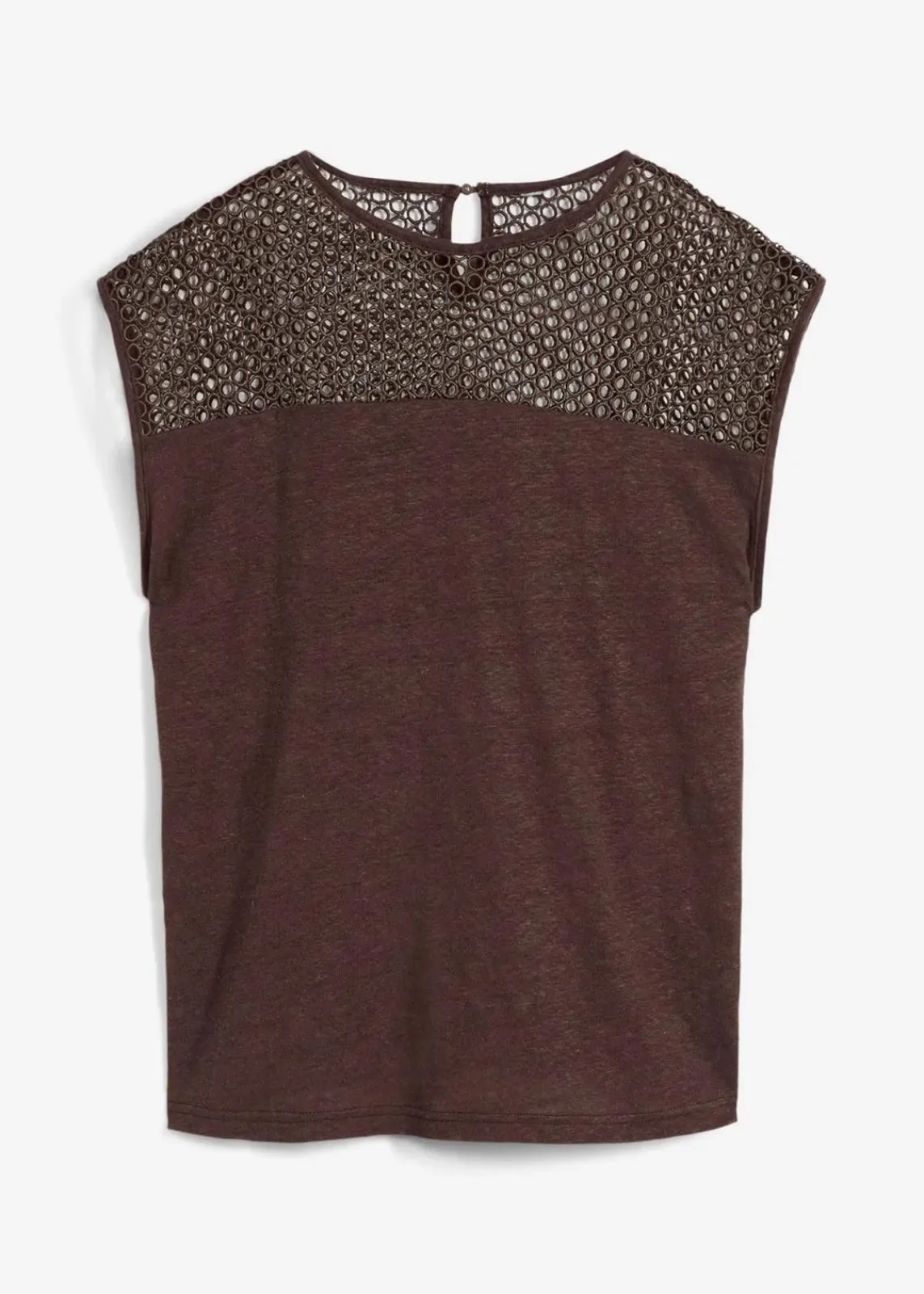 bonprix Premium|Shirts & Tops^Top aus reinem Leinen dunkelbraun