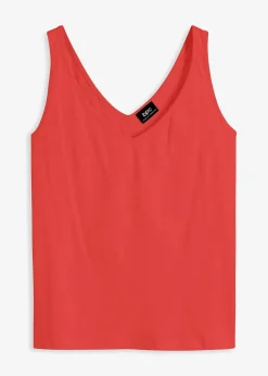 bonprix Nachhaltigere Materialien|Shirts & Tops^Top aus reiner Bio-Baumwolle karminrot
